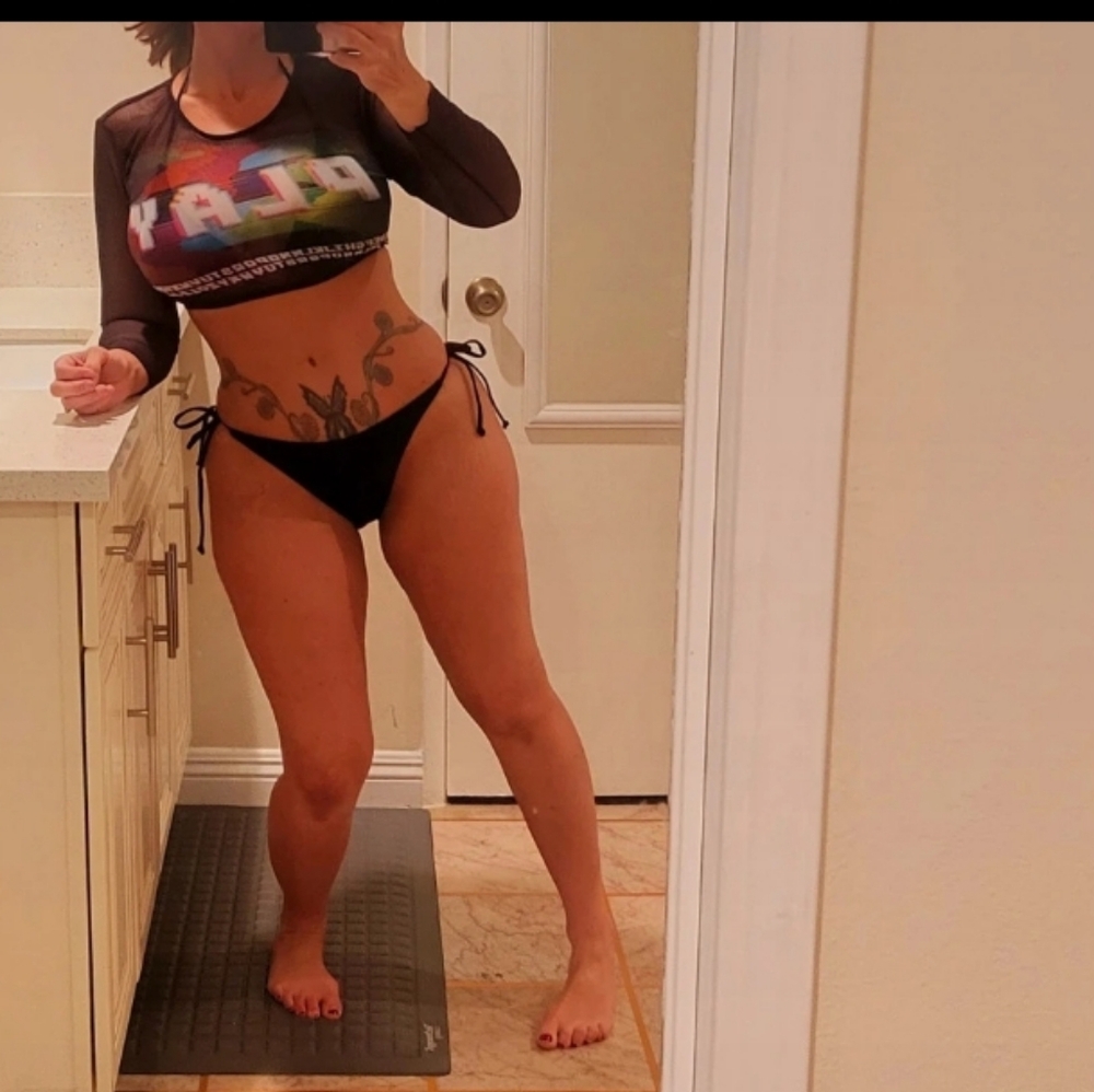 Pg11 #1 Black Bikini Set with Sheer Top